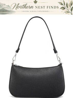PU Leather Hobo Shoulder Bag Crossbody Purse Multi-Pocket